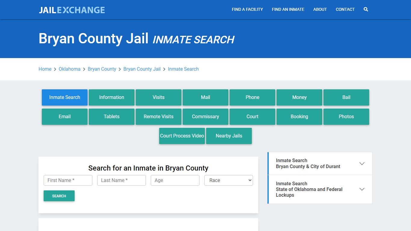 Bryan County Jail, OK Inmate Search: Roster & Mugshots - Jail Exchange